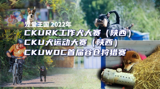 宠爱王国2022年CKURK陕西工作犬大赛、CKU犬运动大赛（陕西站）、CKUWDC第一届谷仓狩猎大赛报名通知
