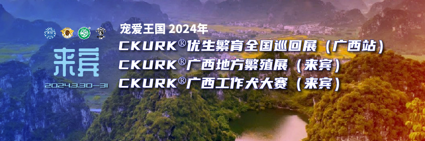 宠爱王国2024年CKURK优生繁育全国巡回展（广西站）、广西地方繁殖展（来宾）、广西工作犬大赛（来宾）