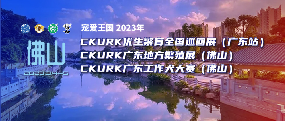 宠爱王国2023年CKURK优生繁育全国巡回展(广东站)、广东地方繁殖展(佛山)、广东工作大赛